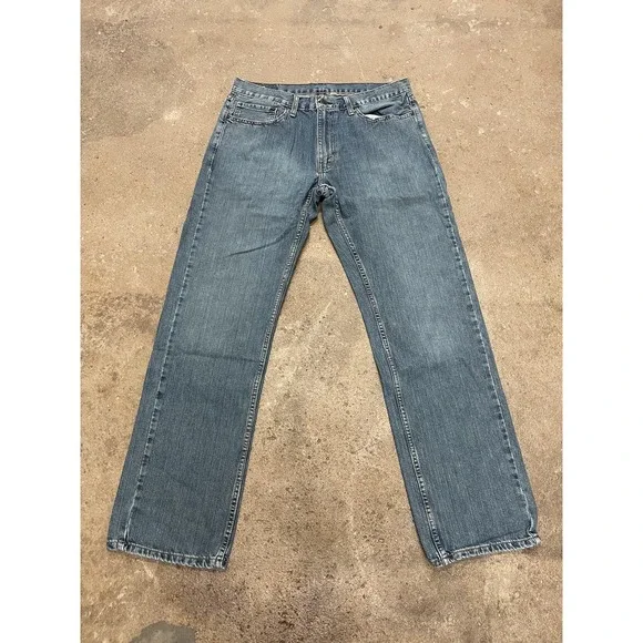 Levis 559 Jeans Mens 36x34 Blue Denim Relaxed Fit Straight Leg Zip Fly Waterless - Picture 1 of 16